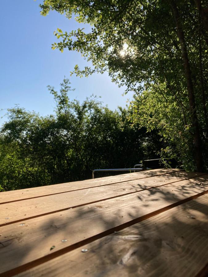 Cabane Bivouac Avec Echelle A L'Ombre Des Chenes Idrac-Respailles Exterior foto